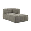 SOFAELEMENT Rechts Bouclé Stoff Grau - Schwarz/Grau, Holzwerkstoff/Kunststoff (101/77/175cm) - Makamii