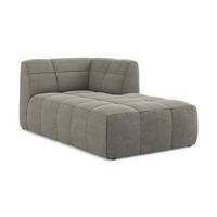 SOFAELEMENT Rechts Bouclé Stoff Grau - Schwarz/Grau, Holzwerkstoff/Kunststoff (101/77/175cm) - Makamii