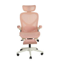 DREHSTUHL DE-40937 mit klappbarer Rückenlehne und 3D-Kopfstütze Rosa - Pink, Metall (62/129/48.5cm) - ComfortXL