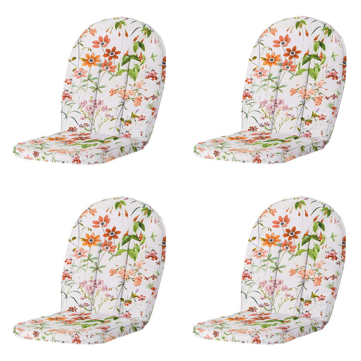 GARTENSTUHLKISSEN Milly 105/52 cm 4er-Set - Multicolor, Textil (52/5/105cm) - Madison