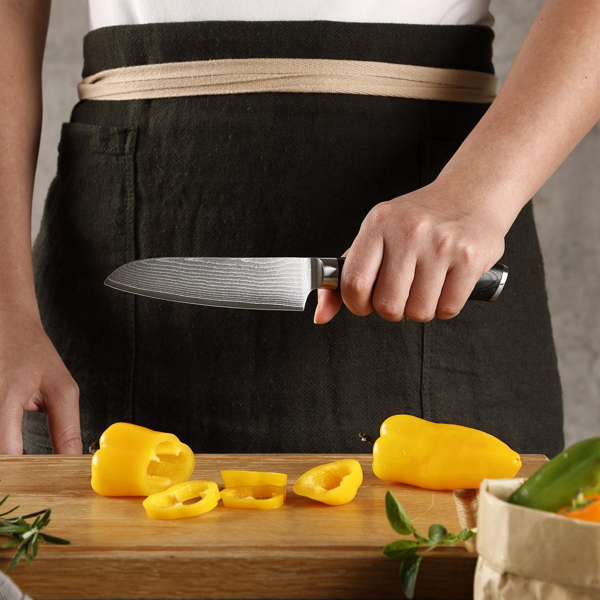 SANTOKUMESSER 12 cm - Schwarz, Metall (24cm) - Wakoli