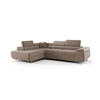 ECKSOFA EMILY mit Schlaffunktion Poso 02 Links - Cappuccino, Textil (275/200cm) - Bedante