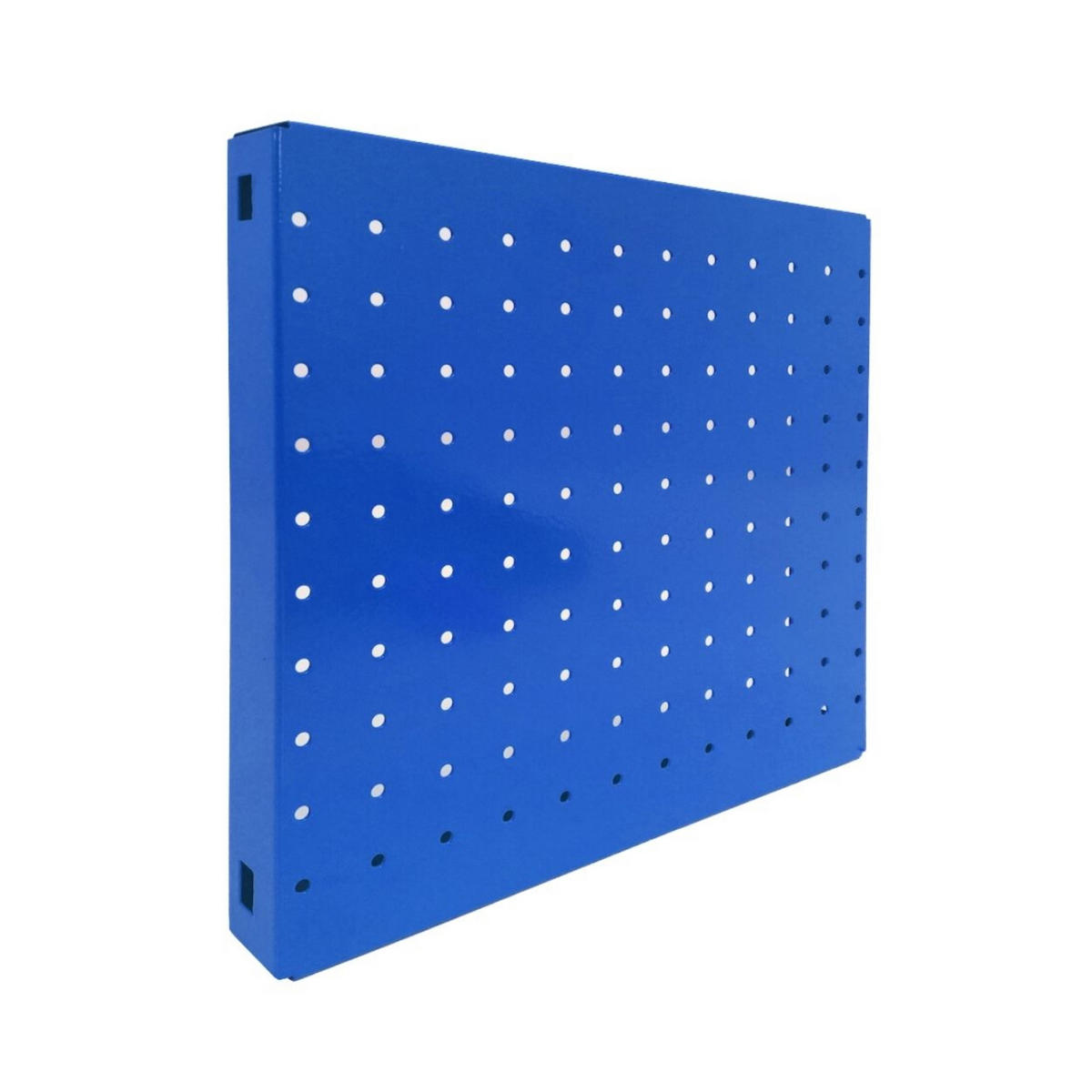 DOPPELPACK 2x Memoboard aus Stahl gelocht | HxBxT 30x30x3,5cm | Blau | Lochblech Wandtafel Trägersystem - Blau, Metall (30/30/3.5cm) - PROREGAL