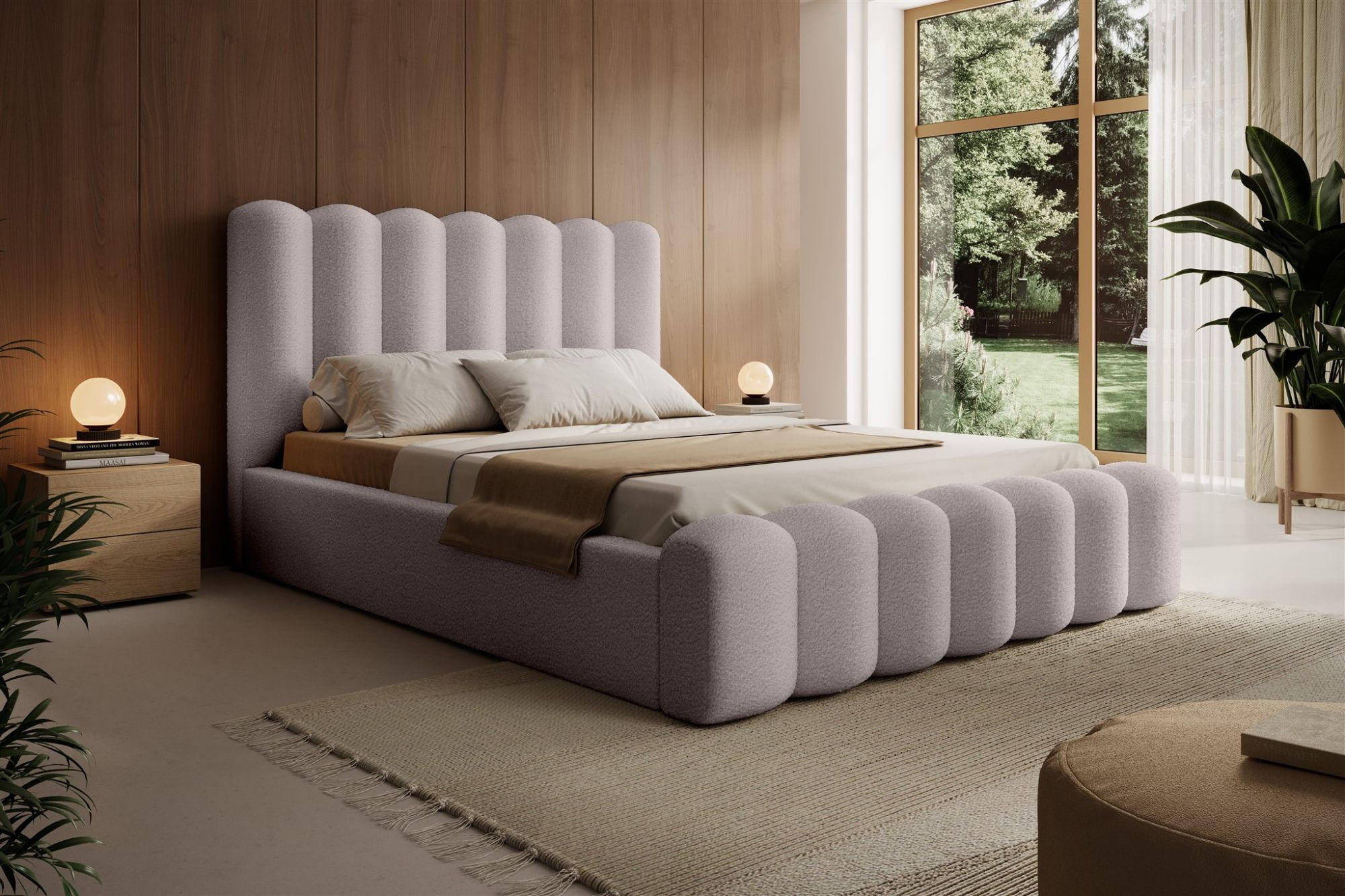 Thumbnail - Fun Möbel Polsterbett, Beige, Textil, 140x200 cm, Schlafzimmer, Betten, Polsterbetten