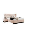POLSTERBETT Hamilton Magic Velvet Set.2 - Hellrosa, Holzwerkstoff/Textil (120/200cm) - Fun Möbel