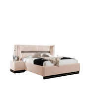POLSTERBETT Hamilton Magic Velvet Set.4 - Hellrosa, Holzwerkstoff/Textil (160/200cm) - Fun Möbel