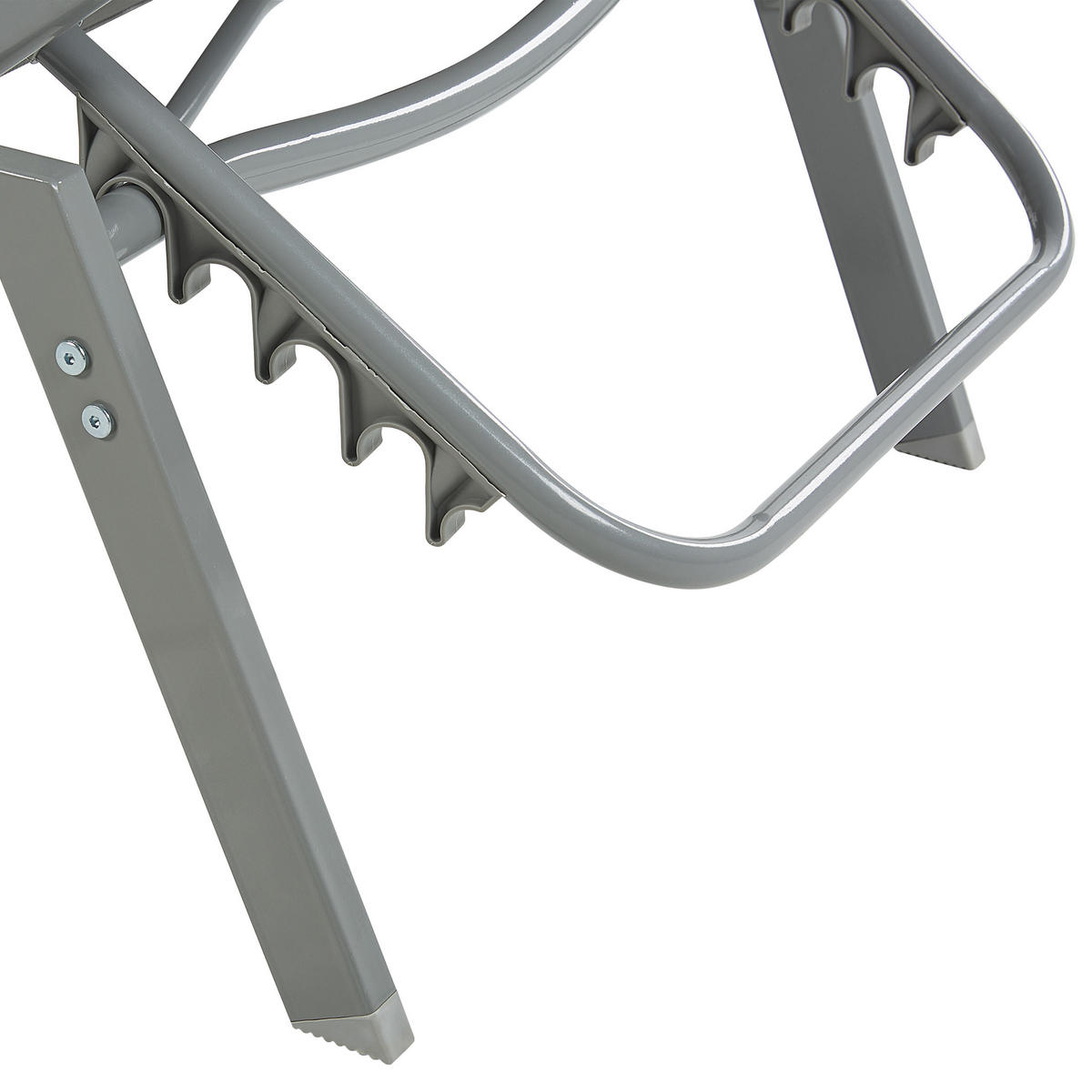 GARTENLIEGE grau Vernazza - Grau, Metall (63/94/191cm) - Beliani