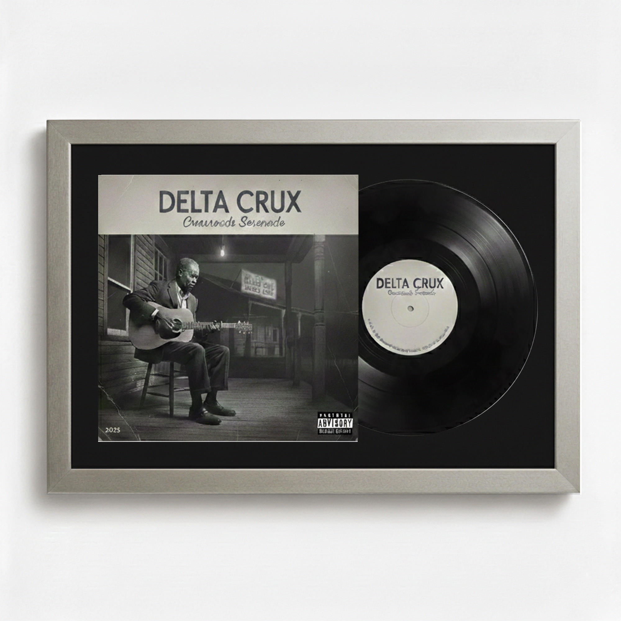 SCHALLPLATTEN BILDERRAHMEN 40/60 2er Set - Platinfarben, Holz (60/40cm) - K-Möbel