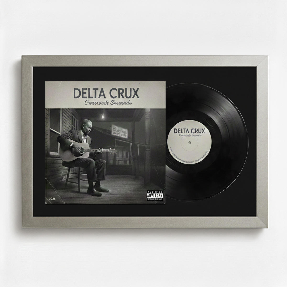 SCHALLPLATTEN BILDERRAHMEN 40/60 2er Set - Platinfarben, Holz (60/40cm) - K-Möbel