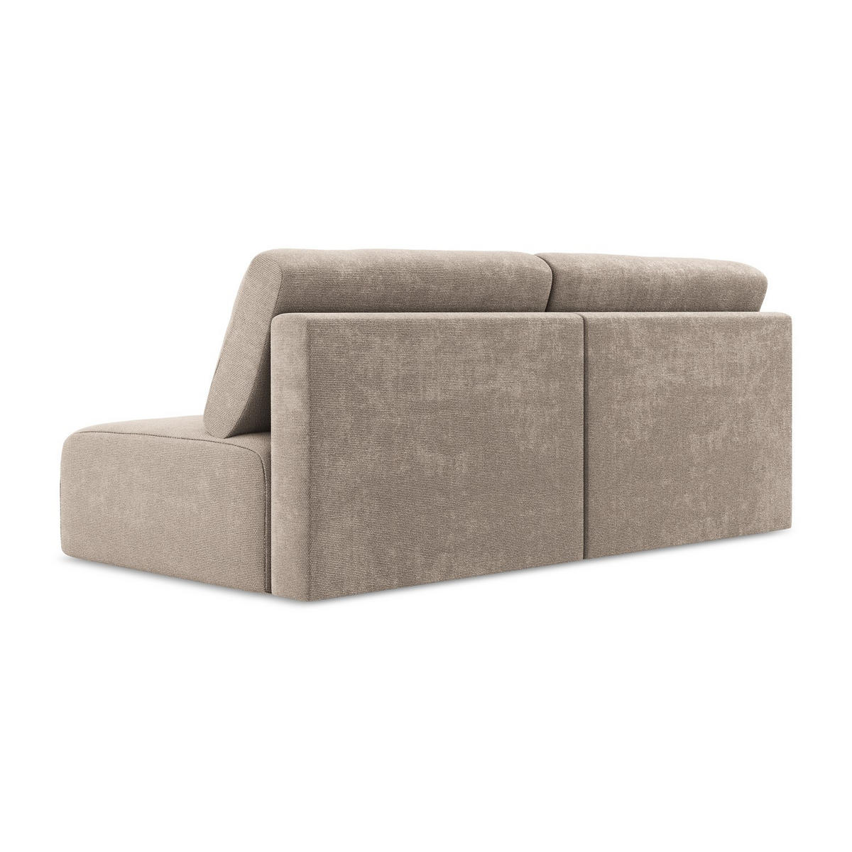 3-SITZER SOFA mit Schlaffunktion Chenille Stoff Beige - Beige/Schwarz, Kunststoff/Textil (216/79/102cm) - LaMiaSofa