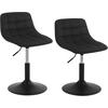 BARHOCKER 2er Set,Mehrzweck, Samt, Schwarz - Schwarz, Textil/Metall (42.5/60/45cm) - Woltu