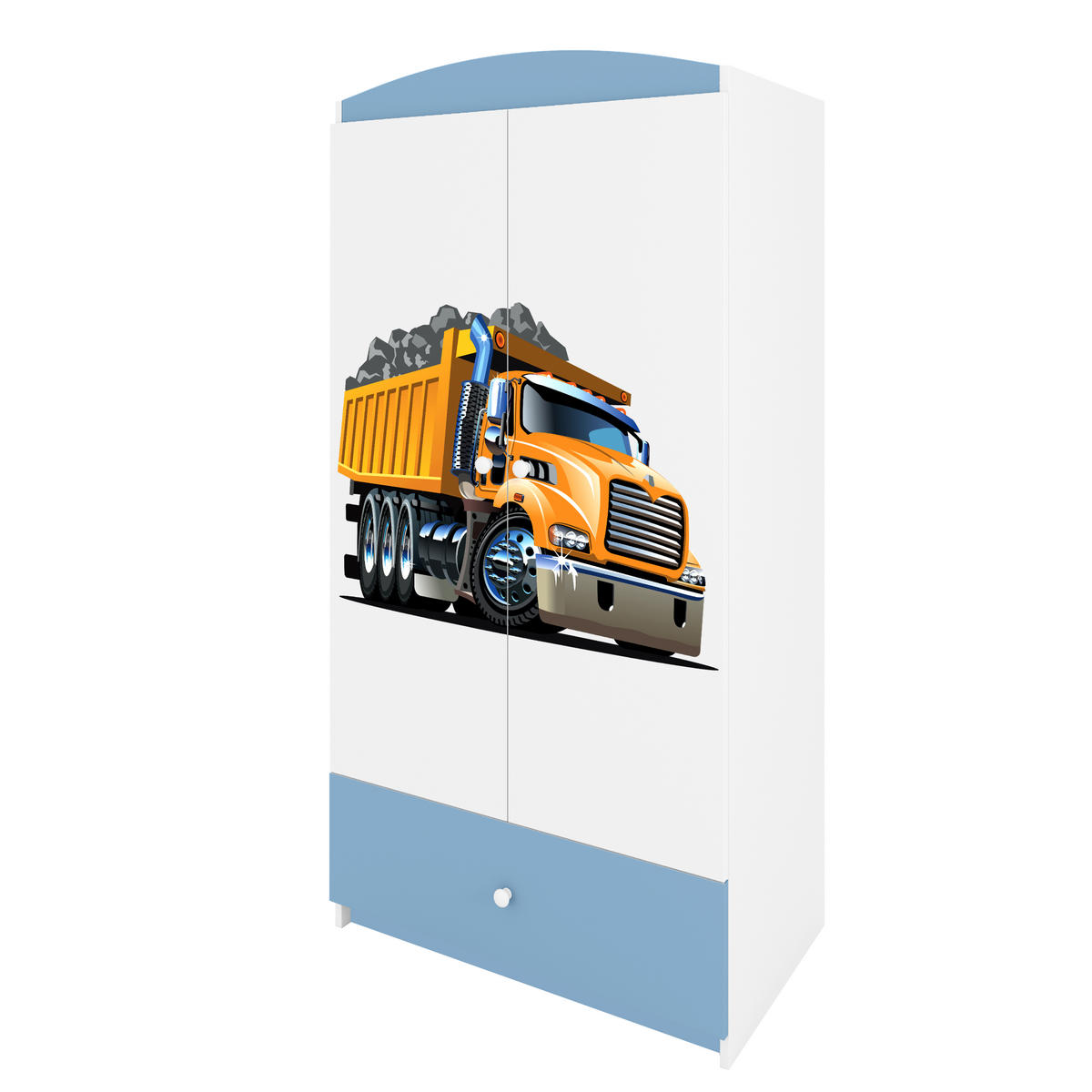 KINDERKLEIDERSCHRANK Lastwagen 90/175/52 - Blau, Holzwerkstoff (90/175/52cm) - Kocot Kids