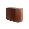 BEISTELLTISCH Duna Set mit 2 Hockern - Walnussfarben, Holz (32.8/70/45cm) - Woodendot