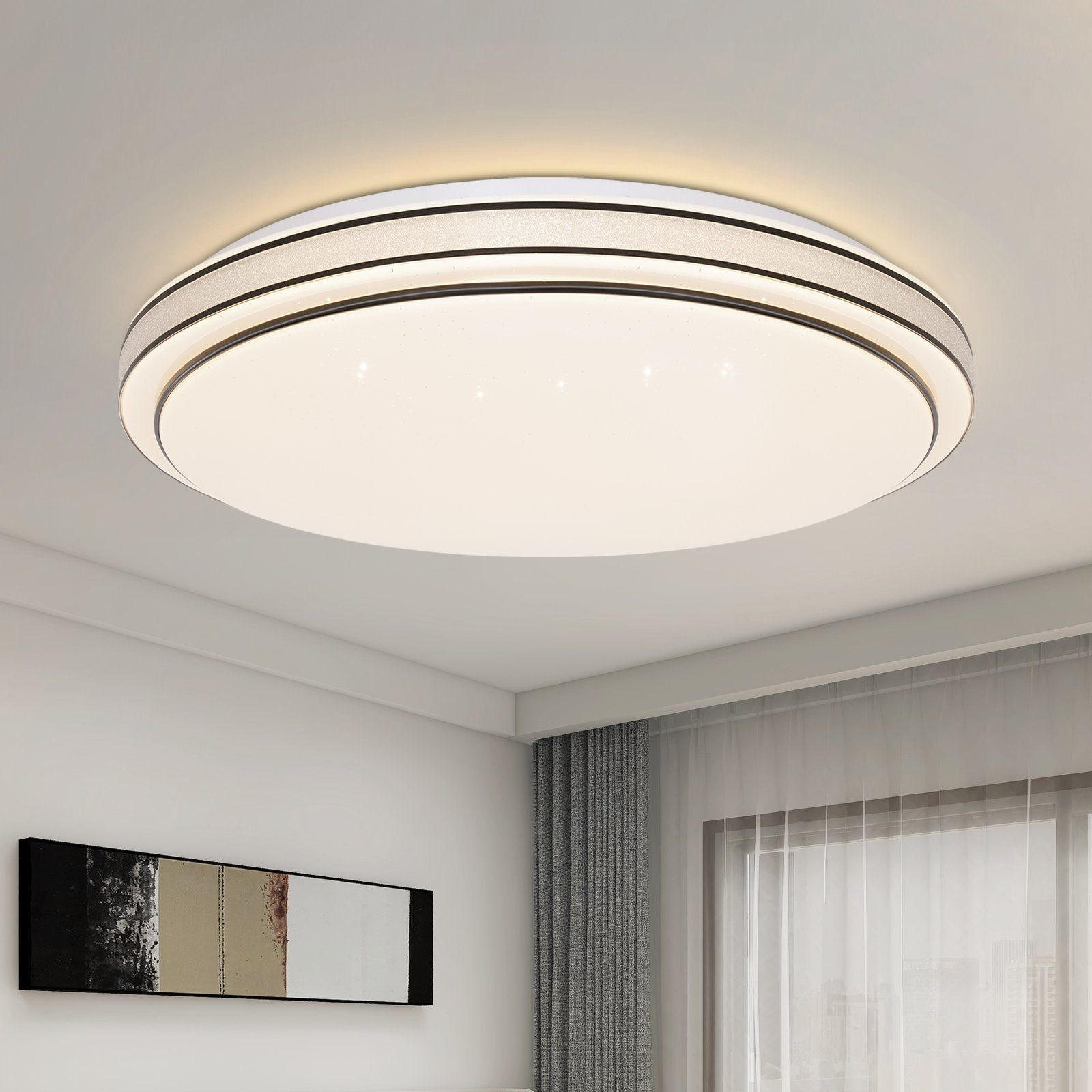 LED-DECKENLEUCHTE Zeus 27/27/6cm - Schwarz, Metall (27/27/6cm) - ZMH