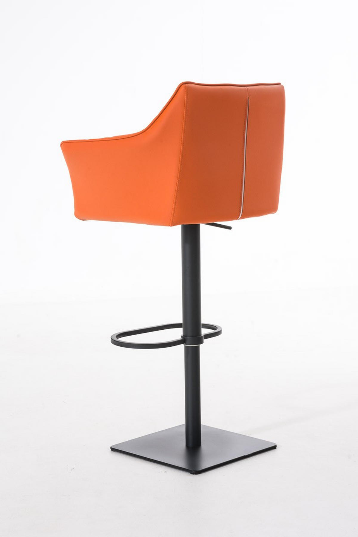 BARHOCKER Damaso 88x64x45 cm orange - Orange, Leder (64/88/45cm) - furnicato