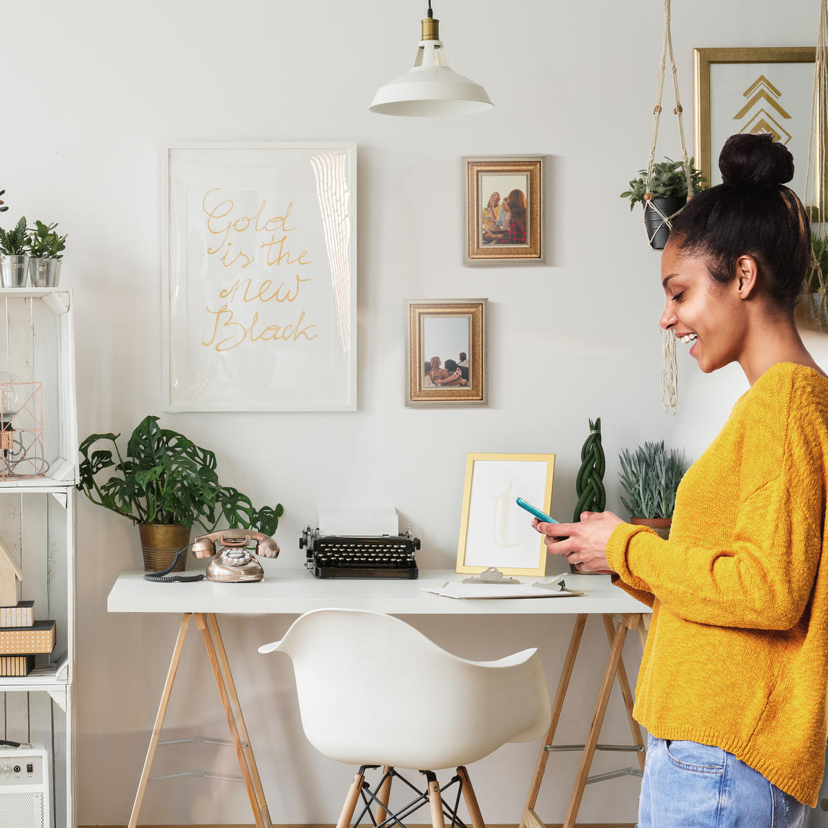 2XBILDERRAHMEN - Goldfarben, Glas/Kunststoff (20/25/2cm) - Relaxdays