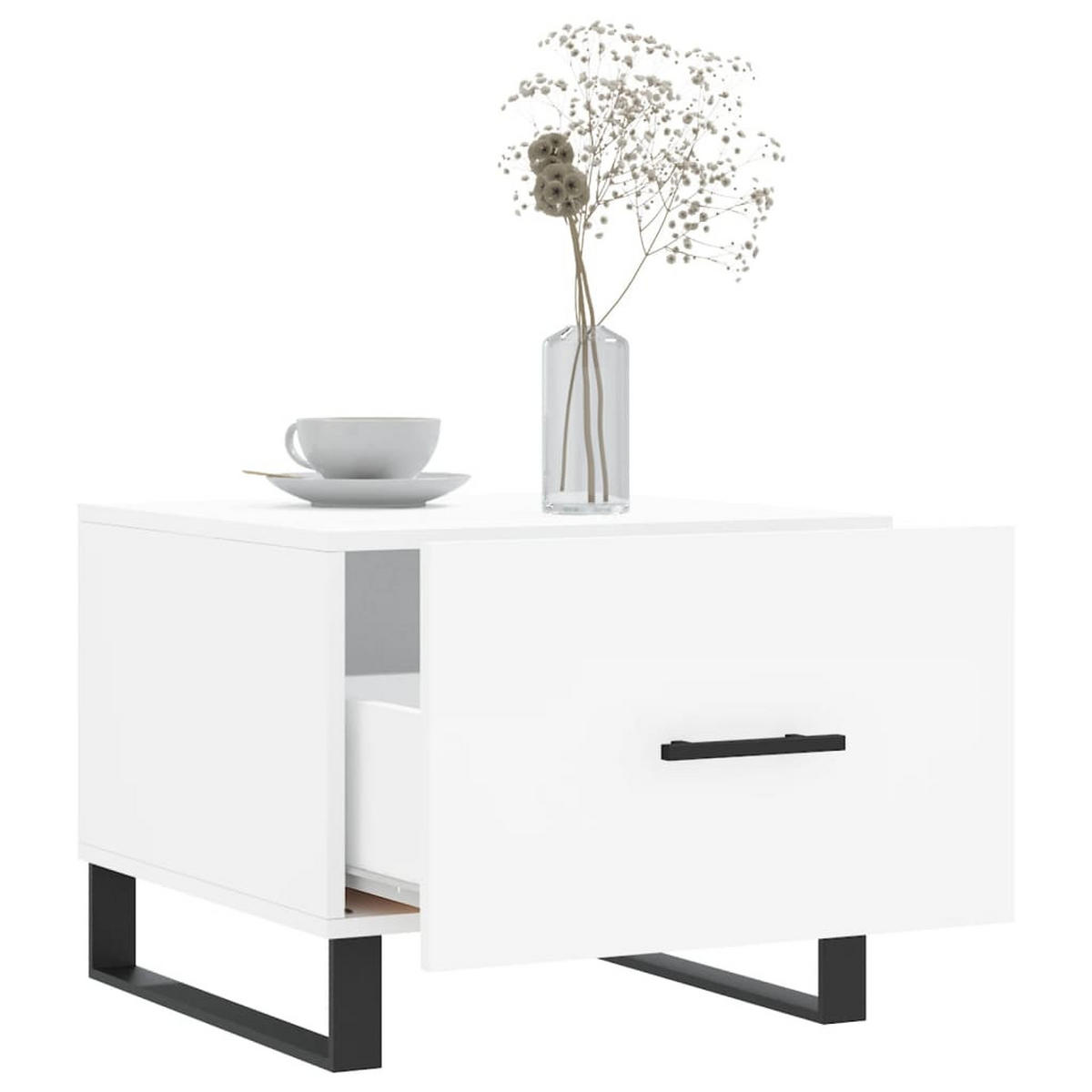 COUCHTISCH Weiß 50x50x40 cm Holzwerkstoff - Weiß, Holzwerkstoff (50/50/40cm) - furnicato