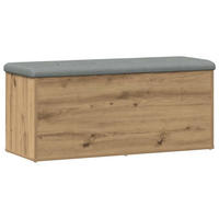 AUFBEWAHRUNGSBANK Artisan-Eiche 102/42/45 Cm Holzwerkstoff - Braun, Holzwerkstoff (42/45/102cm) - vidaXL