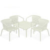 GARTEN ESSGRUPPE FICCARI, Gartenmöbel-Set 5-tlg, Beige - Beige, Kunststoff - KONSIMO®