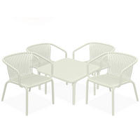 GARTEN ESSGRUPPE FICCARI, Gartenmöbel-Set 5-tlg, Beige - Beige, Kunststoff - KONSIMO®