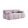 2-SITZER-SOFA Samt Stoff Violett - Lila/Flieder, Kunststoff/Textil (190/70/96cm) - Makamii