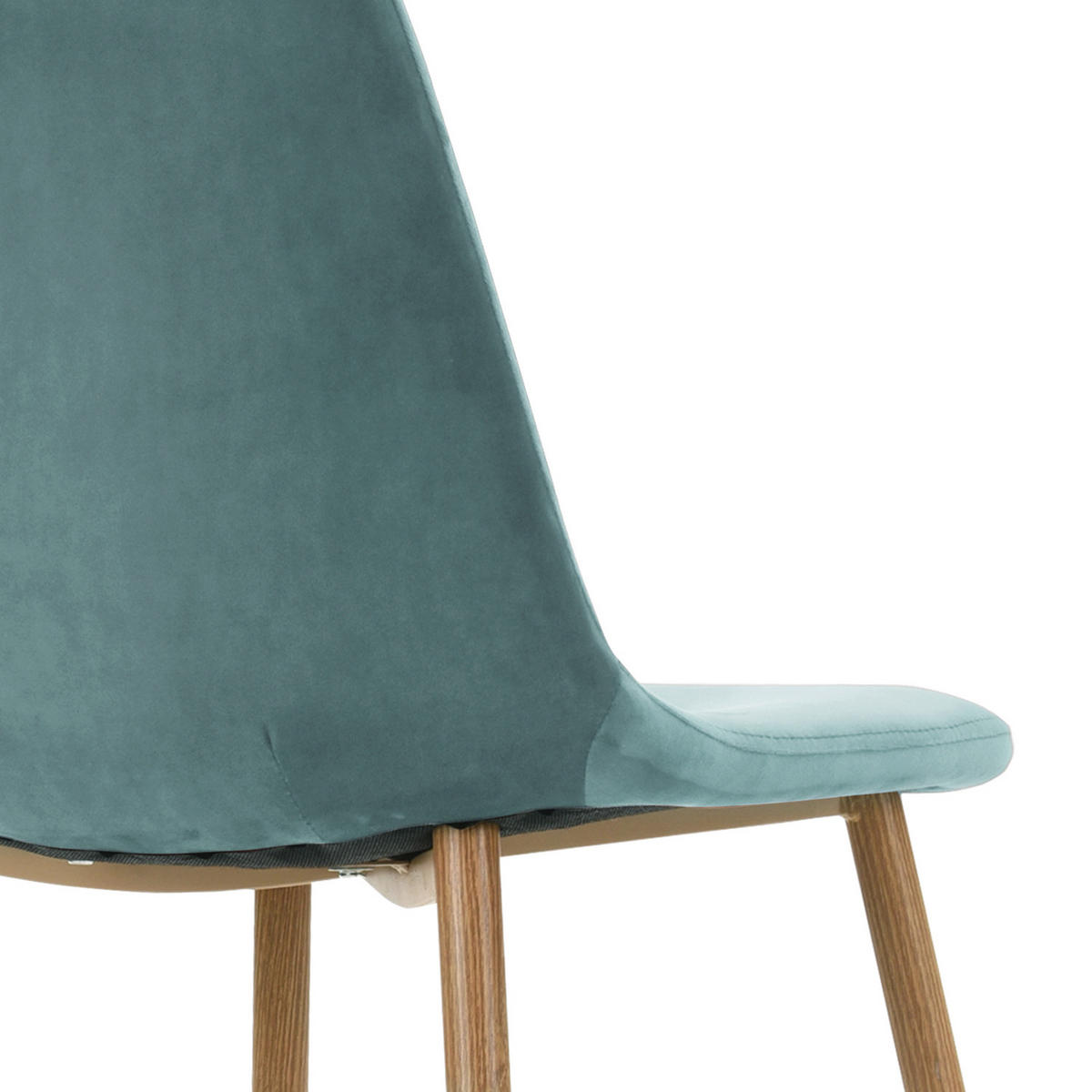 STUHL-SET 4 Stück in Eisen Webstoff - Eichefarben/Hellblau, Holzwerkstoff/Textil (54/86/44cm) - Urban Meuble