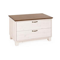 KOMMODE 89 cm - Dunkelbraun/Weiß, Holz (89/58/52cm) - MSL wooden furniture
