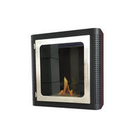 BIOETHANOL-KAMIN Schwarz Wandmodell inklusive 1 L Brennblock - Schwarz, Metall (60/60/22cm) - Purline