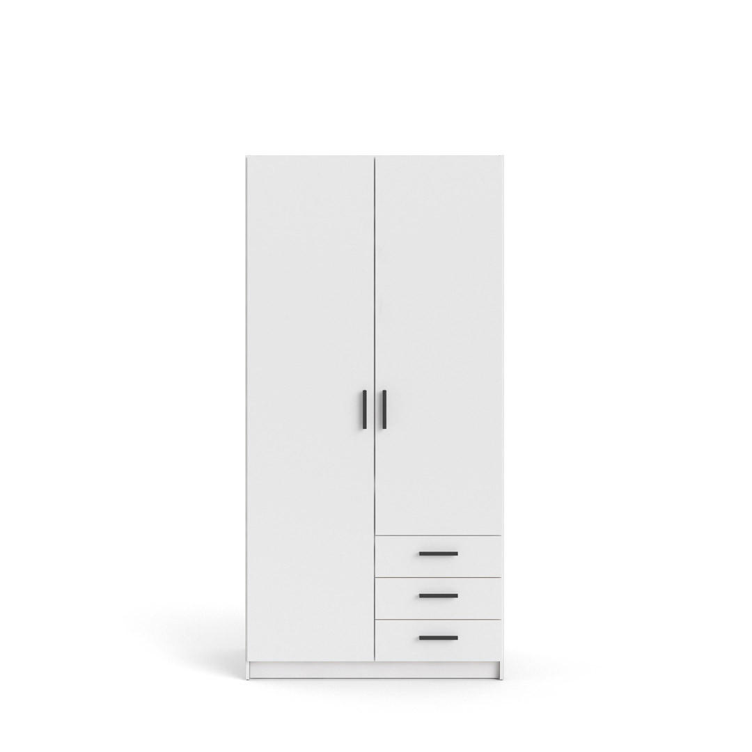 KLEIDERSCHRANK weiß - Weiß, Holzwerkstoff (99/201/50cm) - ebuy24