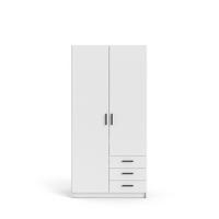KLEIDERSCHRANK weiß - Weiß, Holzwerkstoff (99/201/50cm) - ebuy24