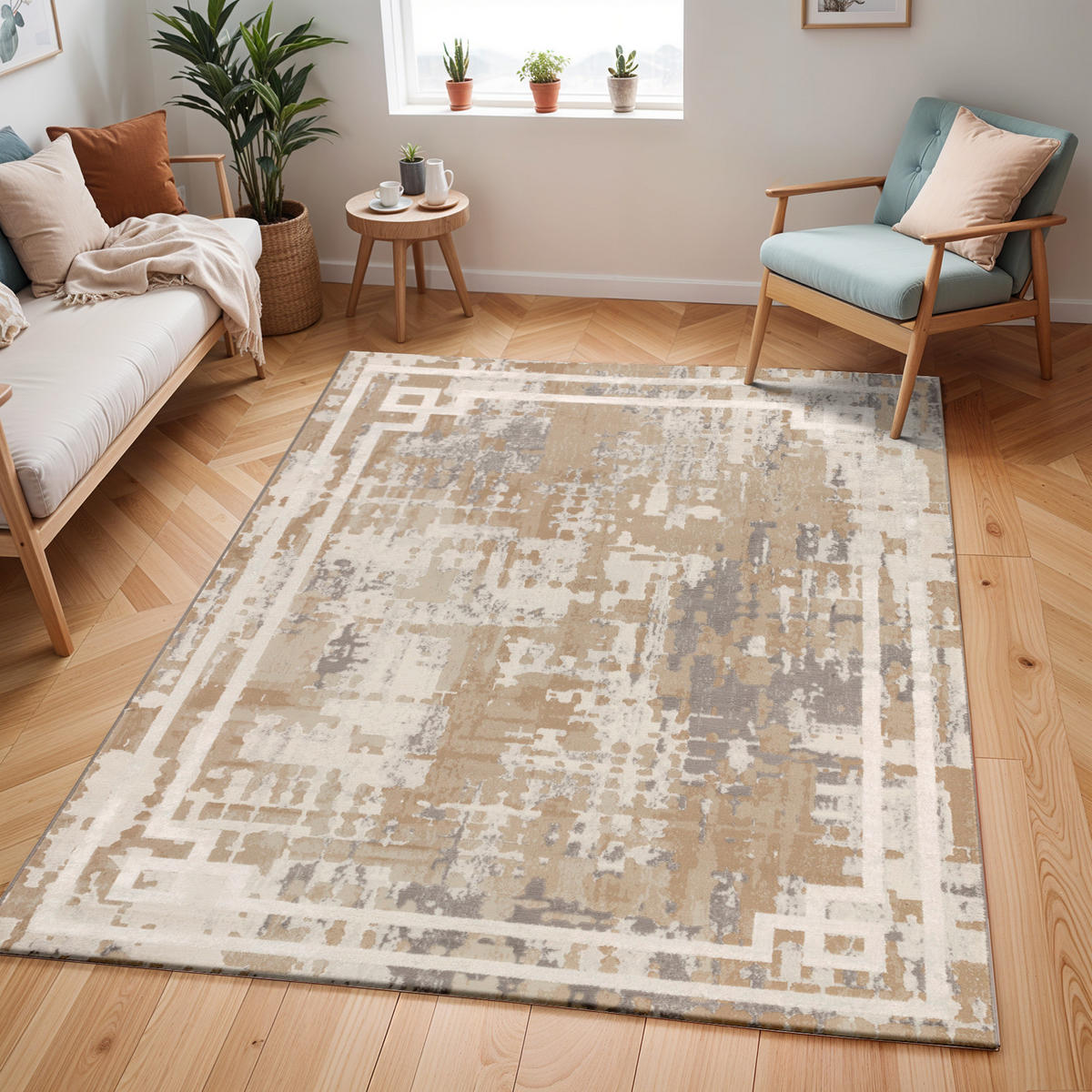 KURZFLORTEPPICH 160/213 cm Beige - Beige, Naturmaterialien/Textil (160/213cm) - LIVABLISS