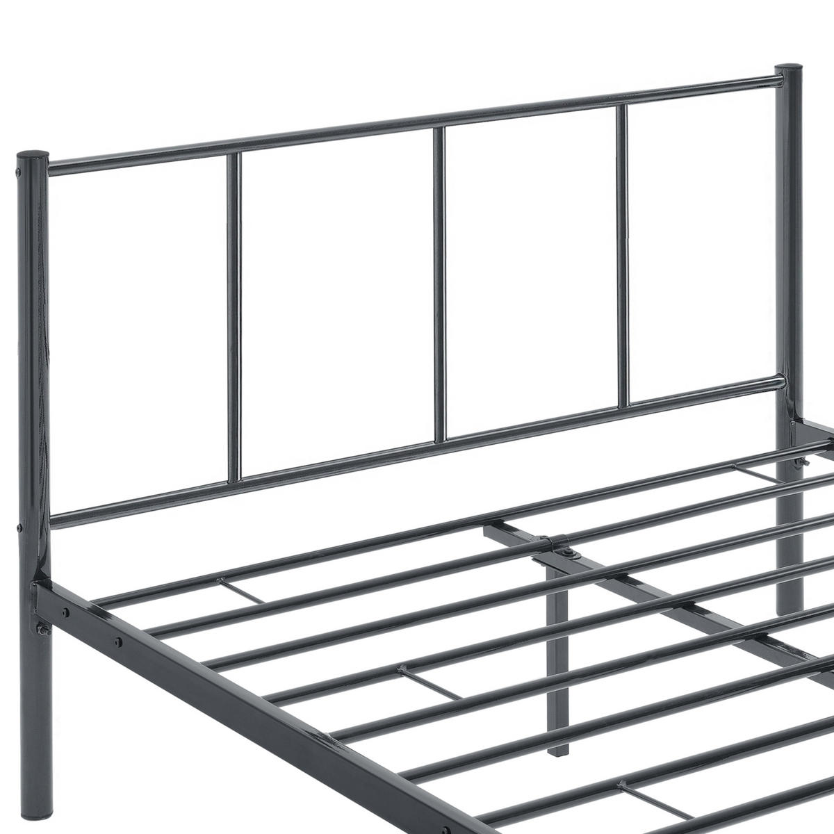 METALLBETT Laos - Dunkelgrau, Metall (120/200cm) - [en.casa]