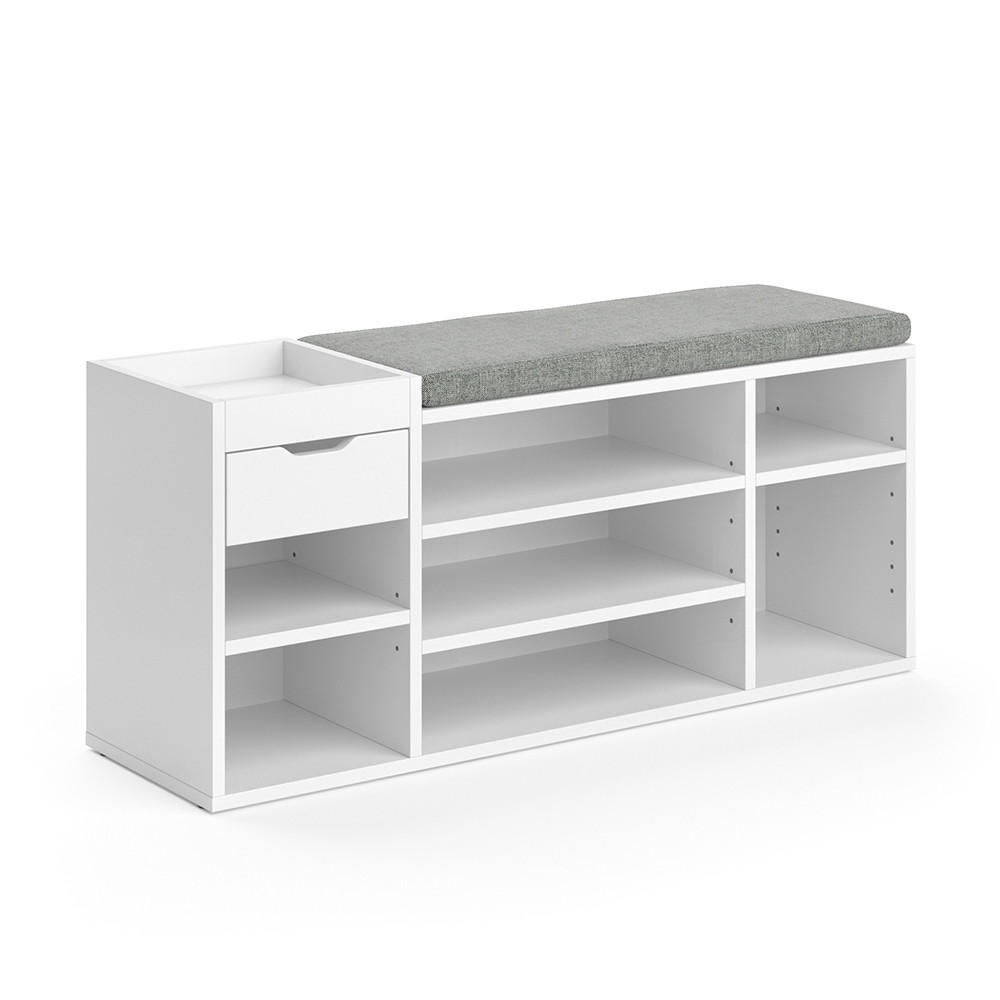 SCHUHBANK Eleon Weiß 101.1 x 45 cm - Weiß, Holzwerkstoff (101.1/45/29.5cm) - Vicco