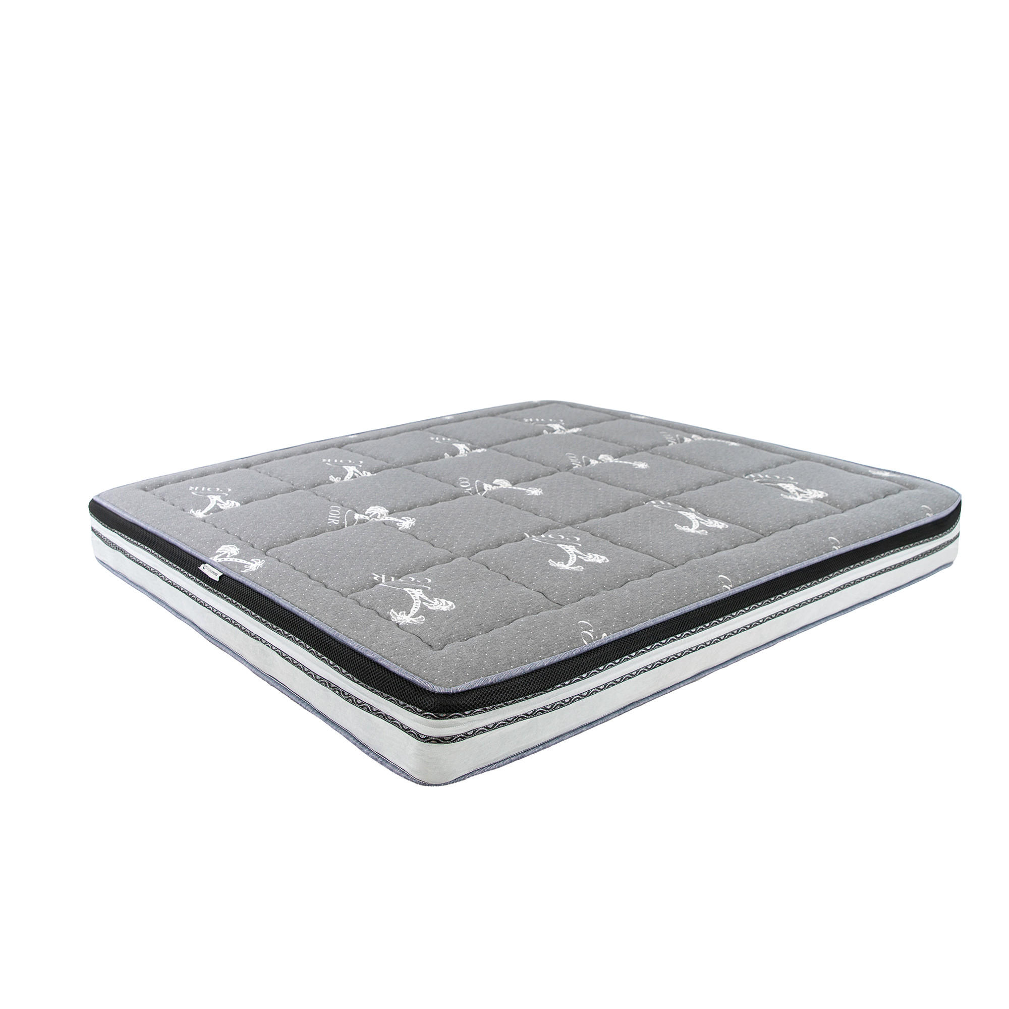 HYBRIDMATRATZE aus Naturlatex mit unabhängigen Taschenfedern 180/200/24 cm - Weiß/Grau, Textil (180/200cm) - ANGEL CERDA