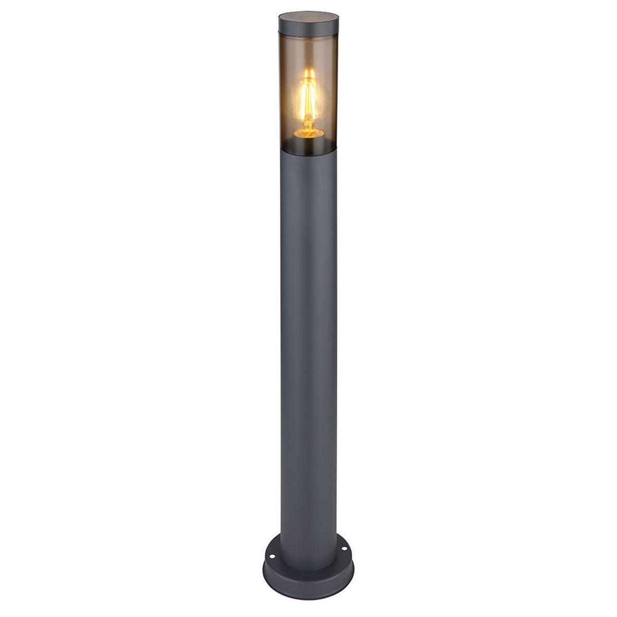STEHLEUCHTE Edelstahl Anthrazit 2er Set - Anthrazit, Metall (7.6/7.6/80cm) - Globo Lighting