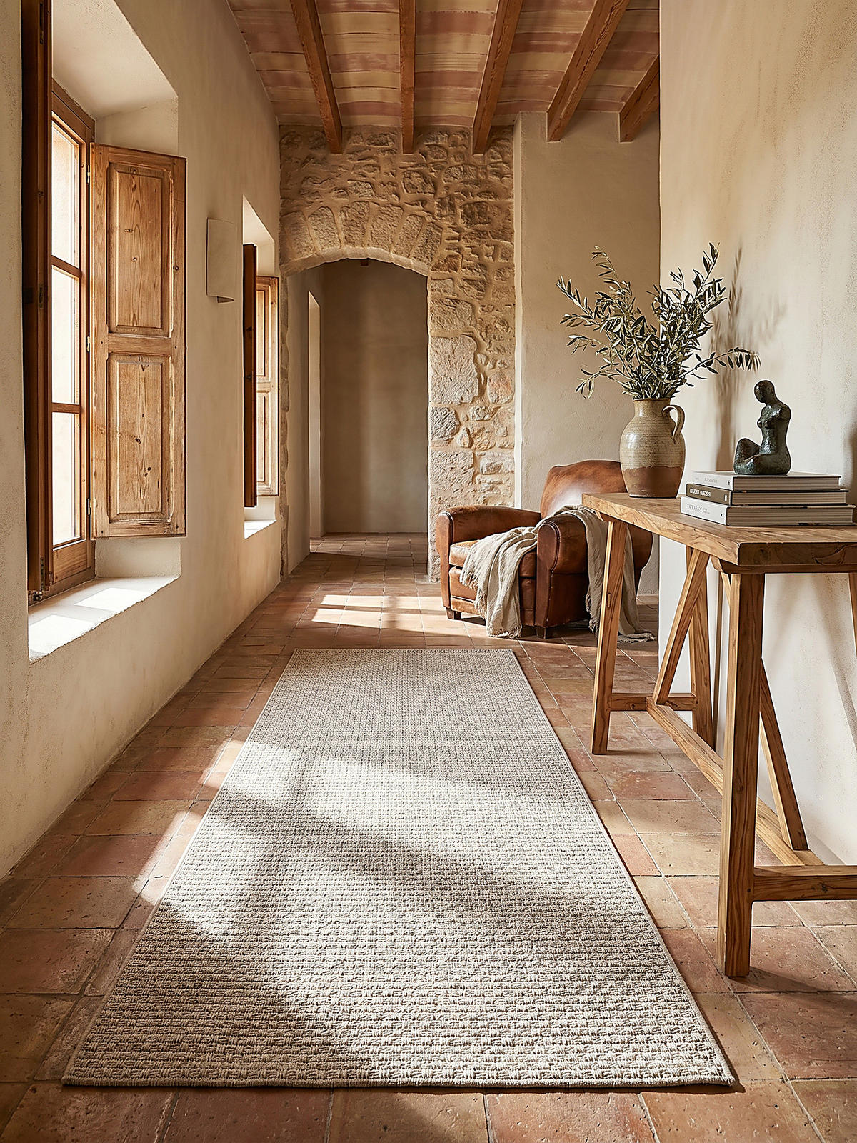 TEPPICHLÄUFER Uni BROYE Polypropylen Beige 80 x 150 cm - Beige, Textil (80/150cm) - KADIMA DESIGN