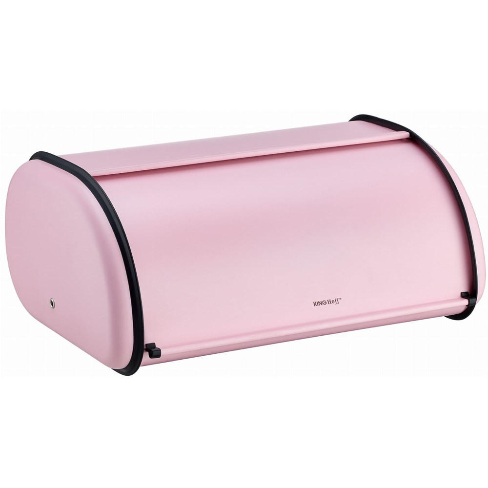 BROTKASTEN Rosa 44/27/18.5 cm KH1868 - Pink, Metall (27/18.5/44cm) - Kinghoff 