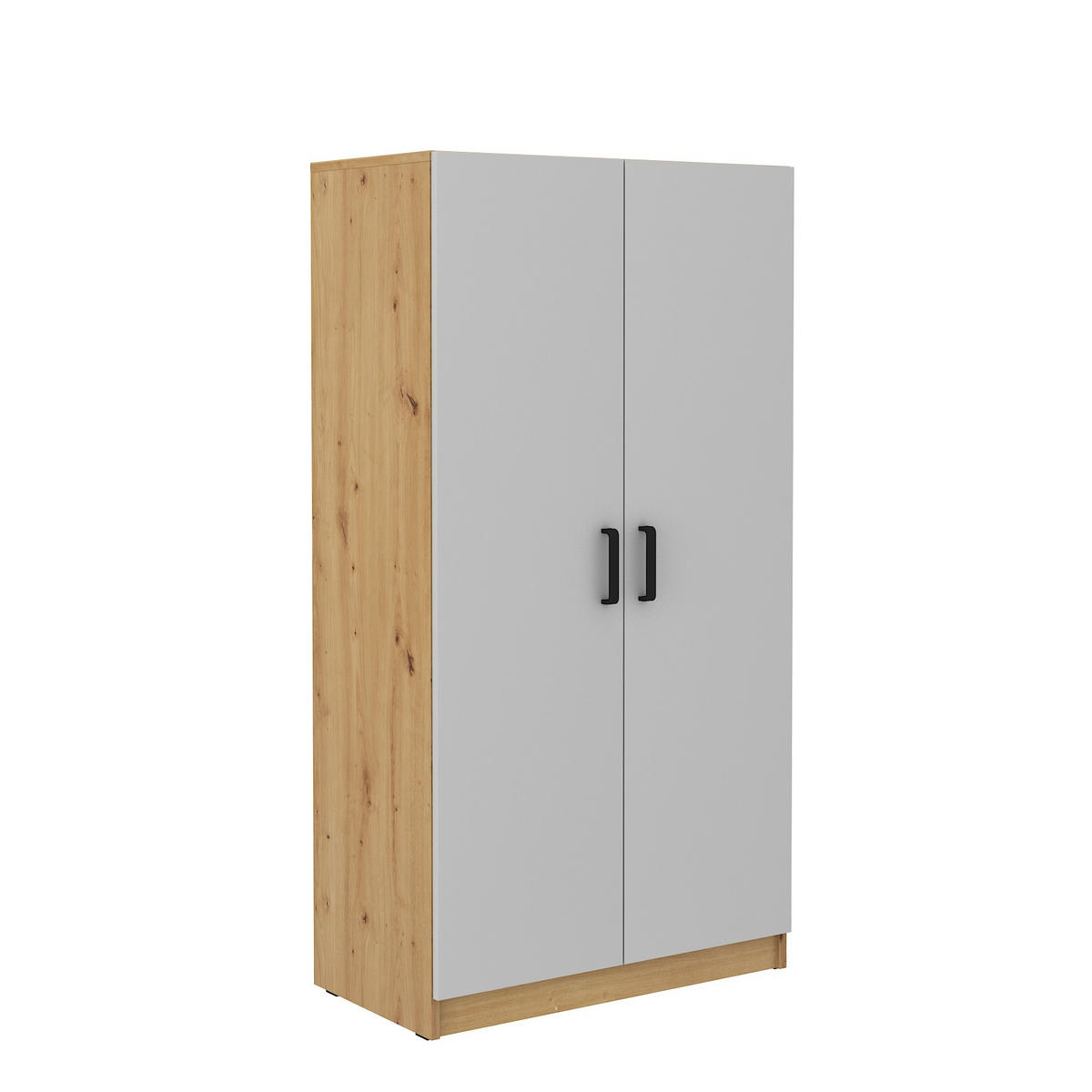 DREHTÜRENSCHRANK MALTESA 79,9/153,6/42cm 2-türig Eiche Artisan - Eiche Artisan/Grau, Holzwerkstoff (79.9/153.6/42cm) - MASSENO