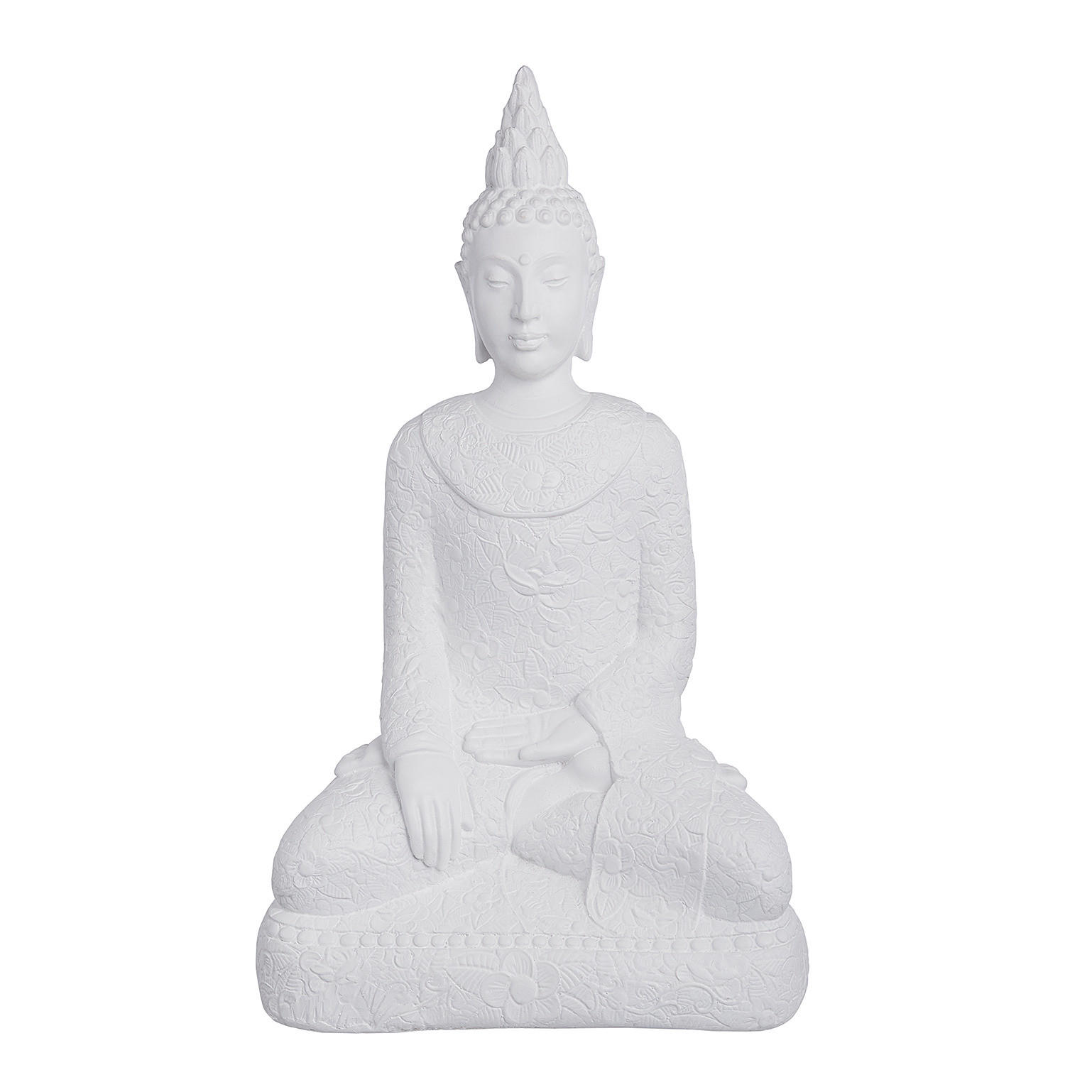DEKO-STATUE Buddha - Weiß, Stein (22/58/34cm) - Butlers