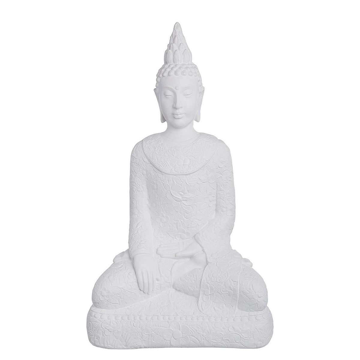 DEKO-STATUE Buddha - Weiß, Stein (22/58/34cm) - Butlers