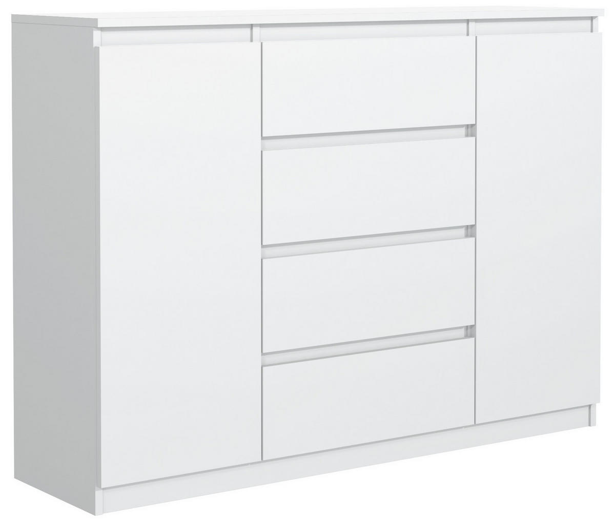 KOMMODE Weiß 120/102/39 - Weiß, Holzwerkstoff (120/102/39cm) - RAUMHIRSCH FURNITURE