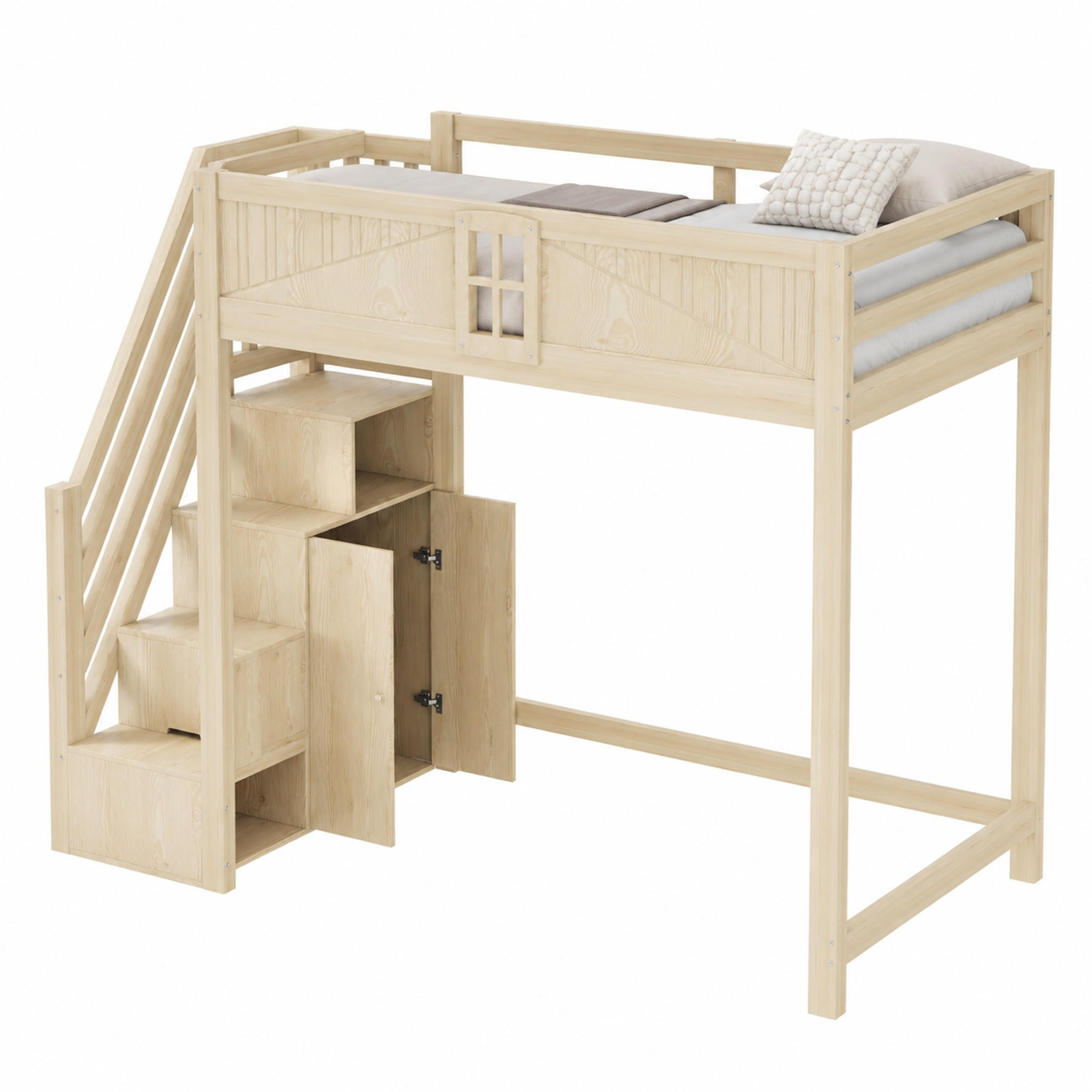 Meubliv Hochbett Braun 90x200 cm
