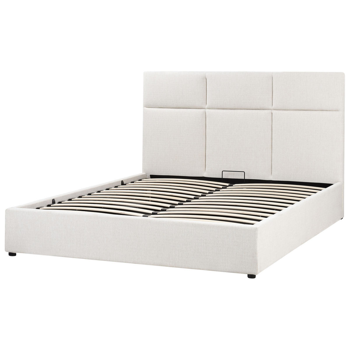 POLSTERBETT 160/200 cm Weiß Lagord - Creme, Textil (160/200cm) - Beliani