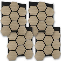 AKUSTIKPANEELE Sonic Shield, je 76 x 62 x 1,8 cm, Größe flexibel anpassbar, Eiche dunkel - Wildeiche, Holz (62/1.8/76cm) - tectake