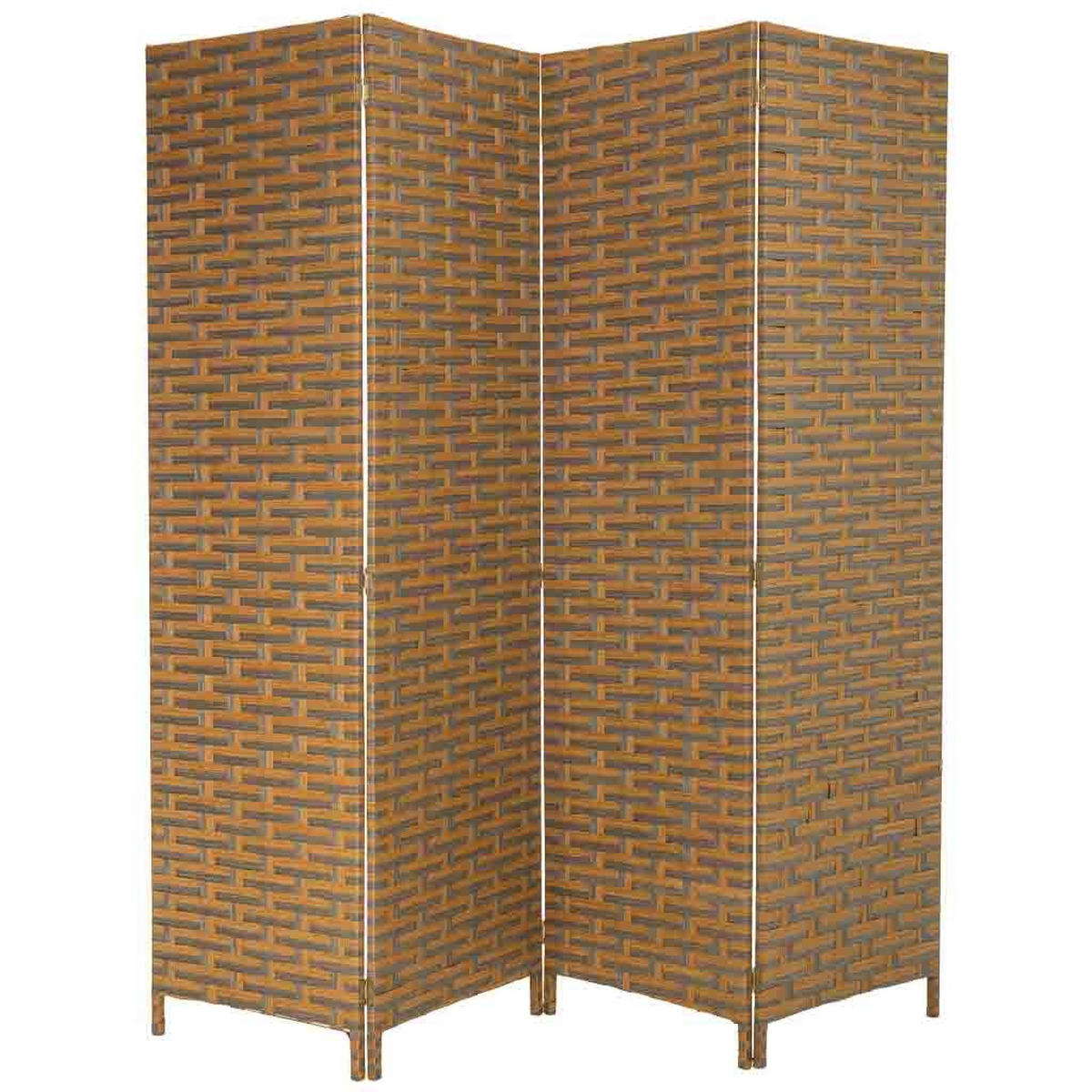 PARAVENT aus geflochtenem Papier mit 4 PANEELE, 3x180cm - Braun, Papier (200/180/3cm) - Wanderlust