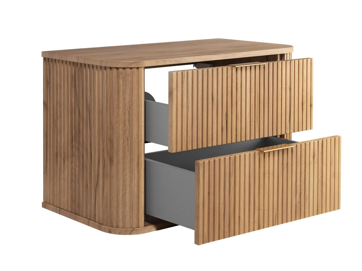 WASCHBECKUNTERSCHRANK Craft Eiche 80/51/41 cm - Eichefarben, Holzwerkstoff (80.4/51.7/41.5cm) - Rodan