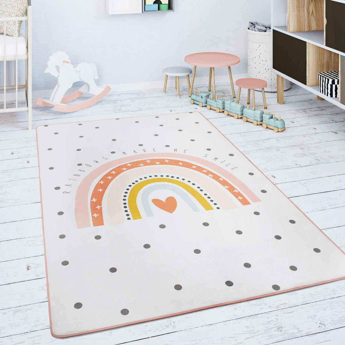 KINDERTEPPICH CHICOS 552 CREME 155X230 - Creme, Kunststoff (155/230cm) - Paco Home