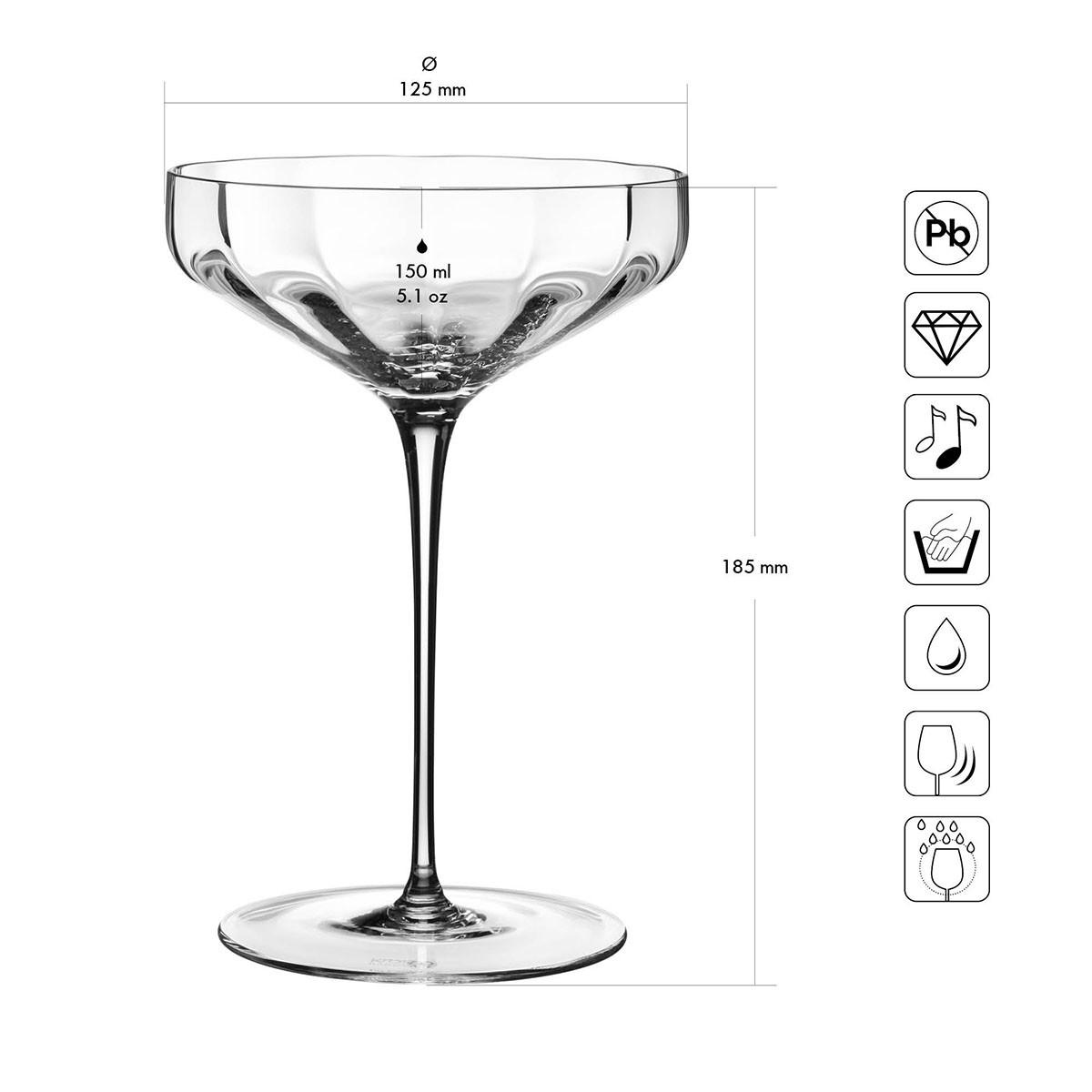 SEKTGLÄSER Celebration, 4er-Set, 150 ml, Handgemacht - Transparent, Glas (0.15L) - Krosno Glass