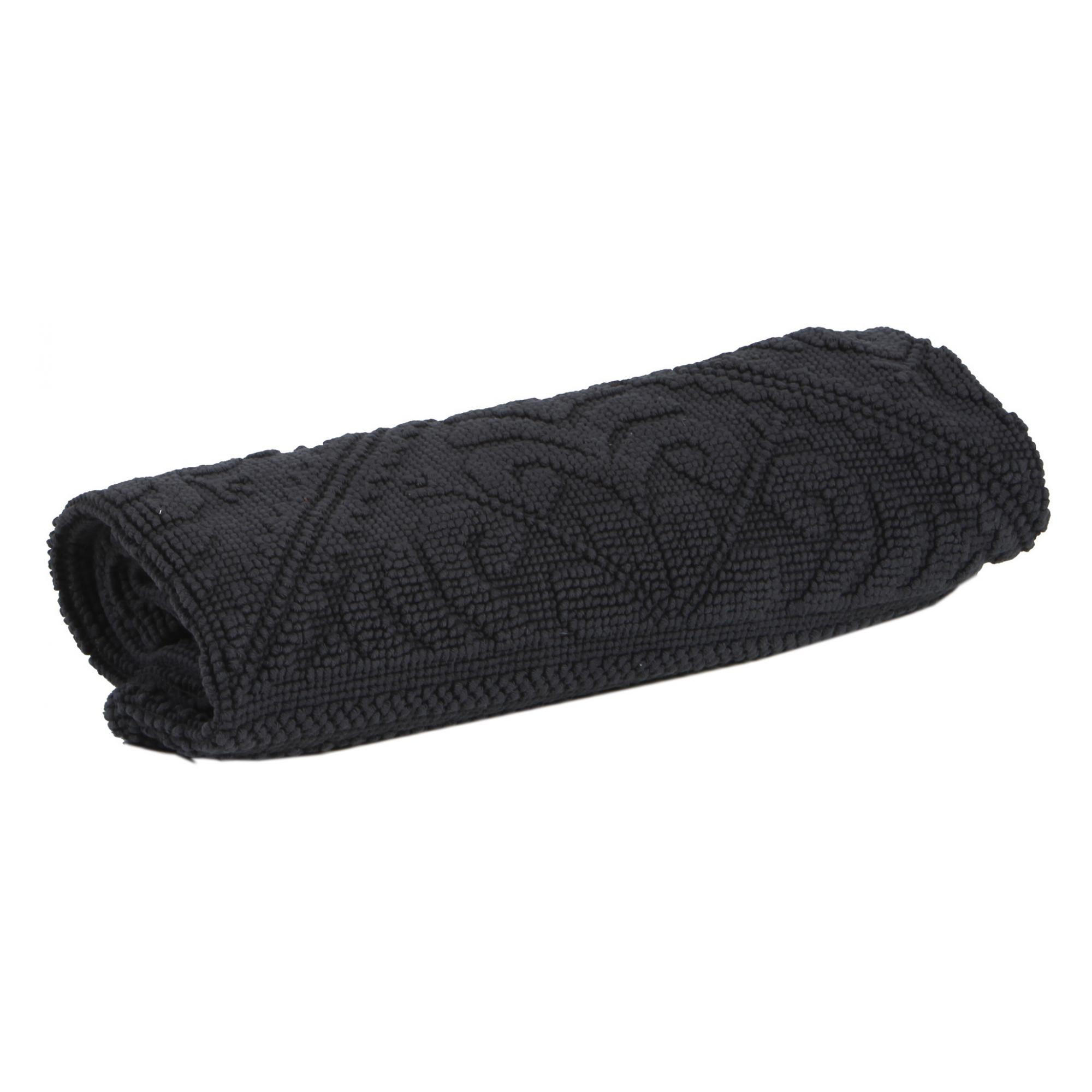 BADEMATTE Enzo carbonfarben 54 x 64 cm - Schwarz, Textil (54/64cm) - Vivaraise