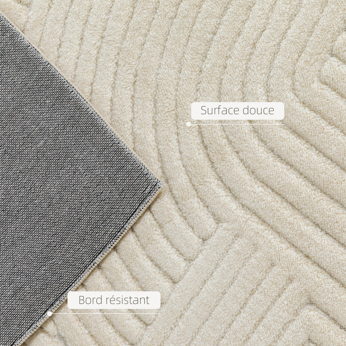 PARAVENT DE-14312 3-teilig, klappbar 135x180 cm Hellbraun - Weiß, Textil (200/140/1.7cm) - ComfortXL